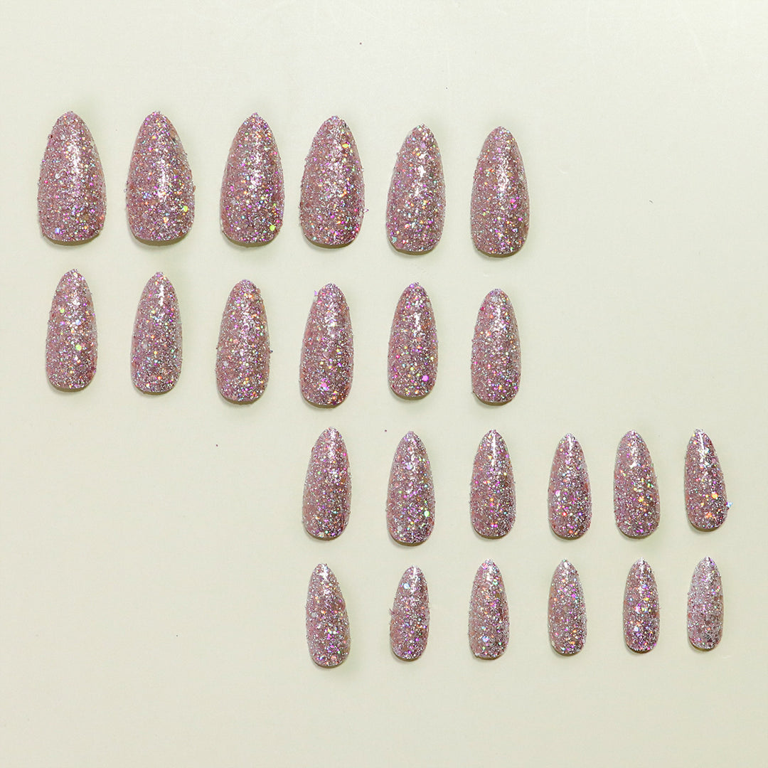Glitzerndes Stiletto Press-On Nagel Set Karnz