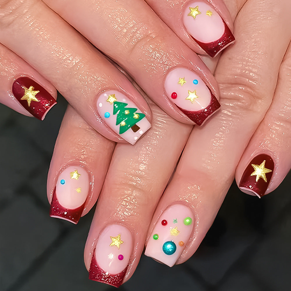 Festliche Weihnachts-Themen Gel-Nagelkunst Set Karnz