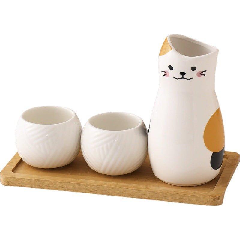 Japanisches Keramikkätzchen Sake Sets | Karnz