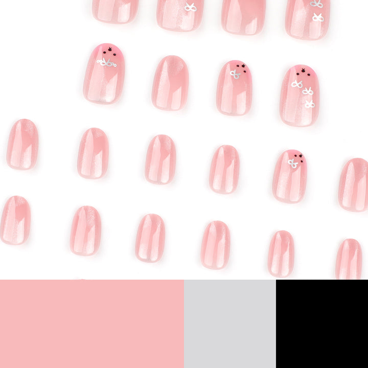 Künstliche Nagelkunst mit verspieltem Hasen-Design Karnz