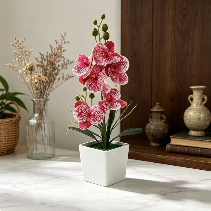 Elegante künstliche Orchideenpflanze für Tischdekoration Zuhause