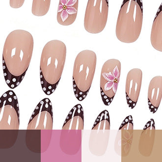 Blumenakzent Stiletto Nagelkunst Karnz