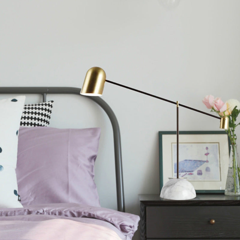 Einstellbare Arm Stehlampe mit Marmorbasis