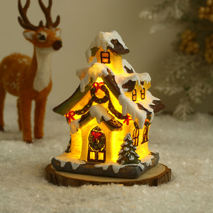 Dekorative Weihnachtsbeleuchtung im Häuschen-Design Karnz