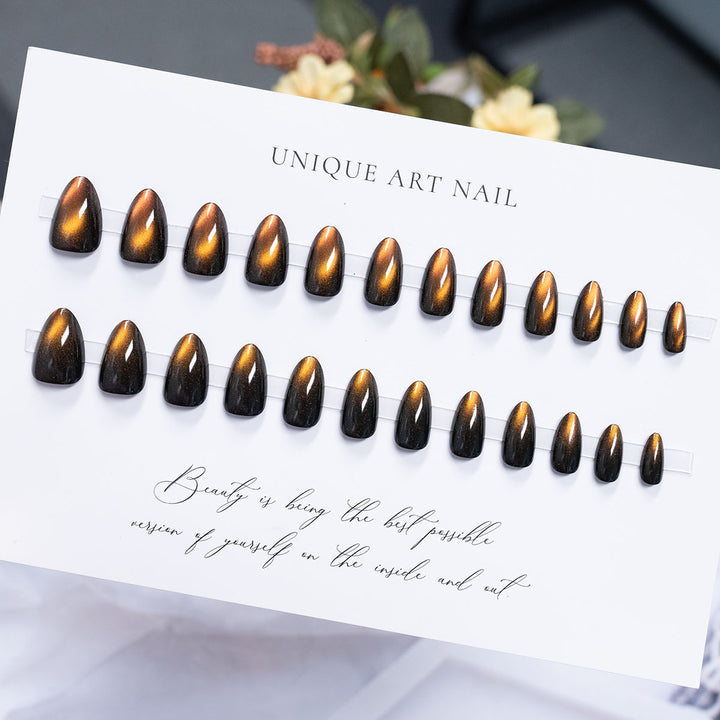 Glänzendes, langanhaltendes Press-On-Nagelset