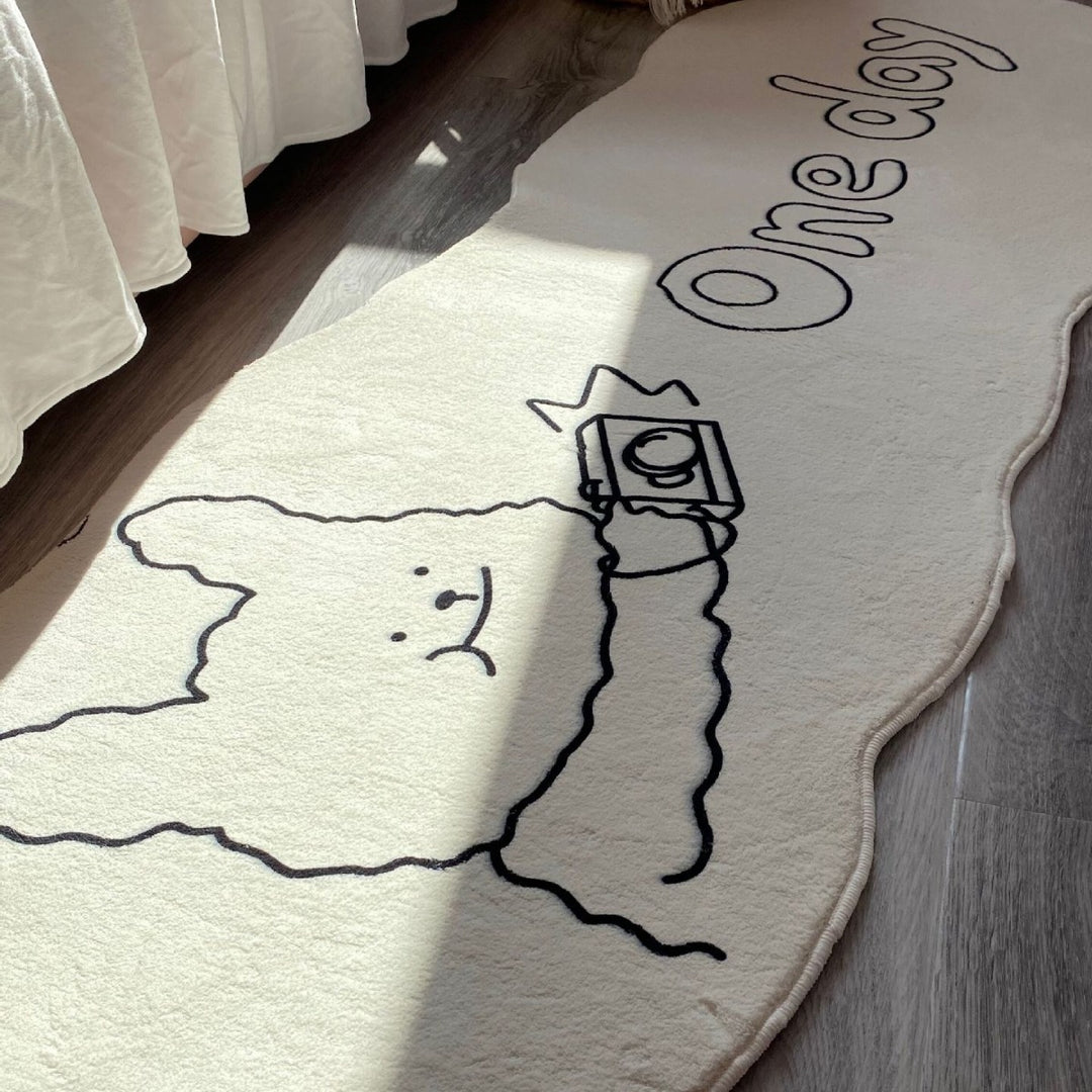 Spaßiges tierisches Teppichdesign