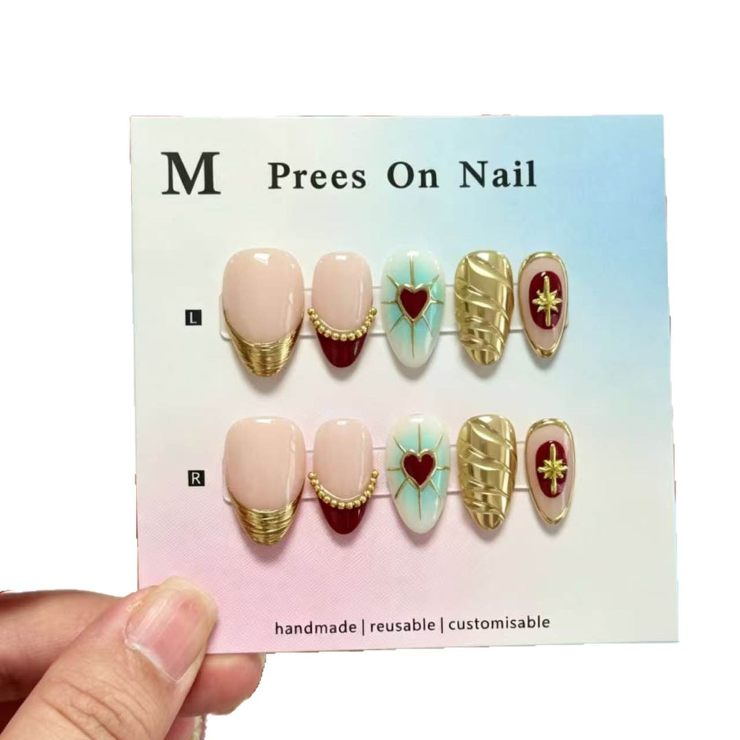 Dekoratives handgemachtes Press-On Nail Art Set