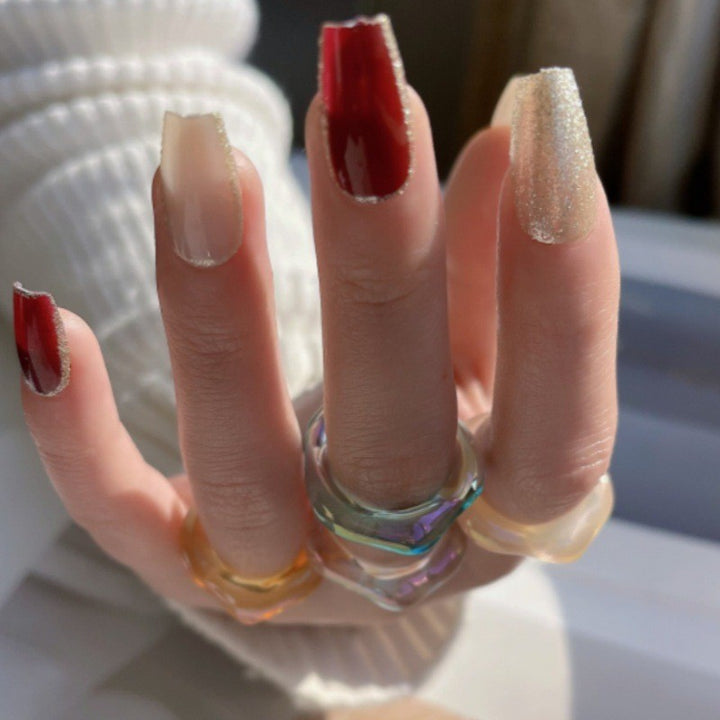 Elegante Press-On Nagelkunst Ausstellung Karnz