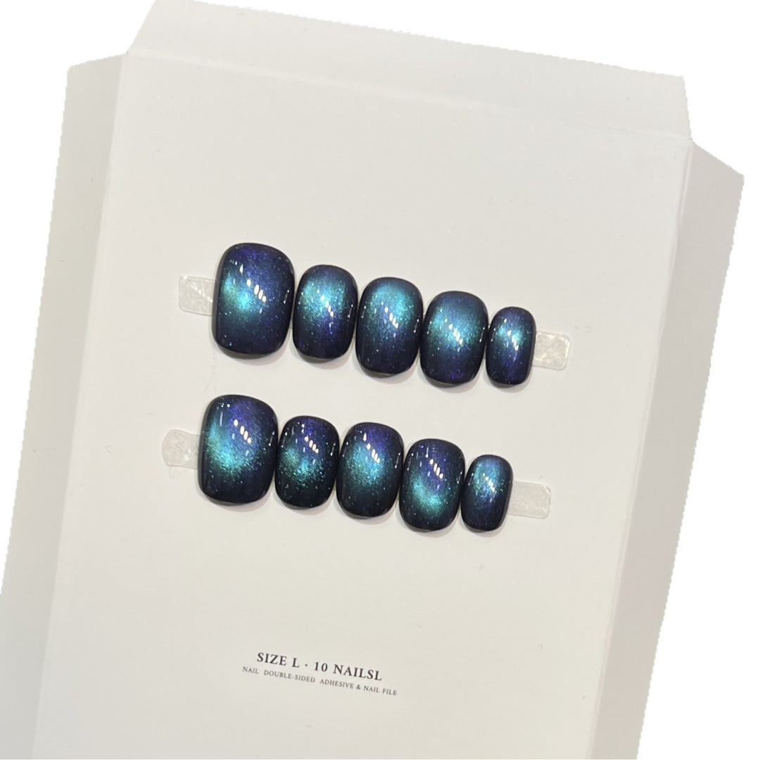 Iridescent Galaxy Press-On Nagelset