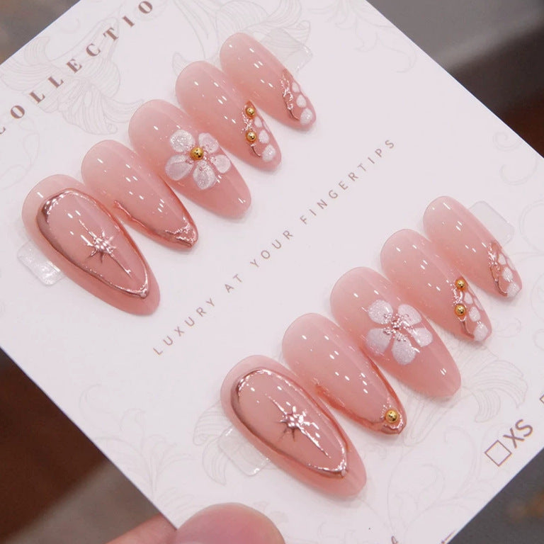 Floral Accent Press-On Nail Set