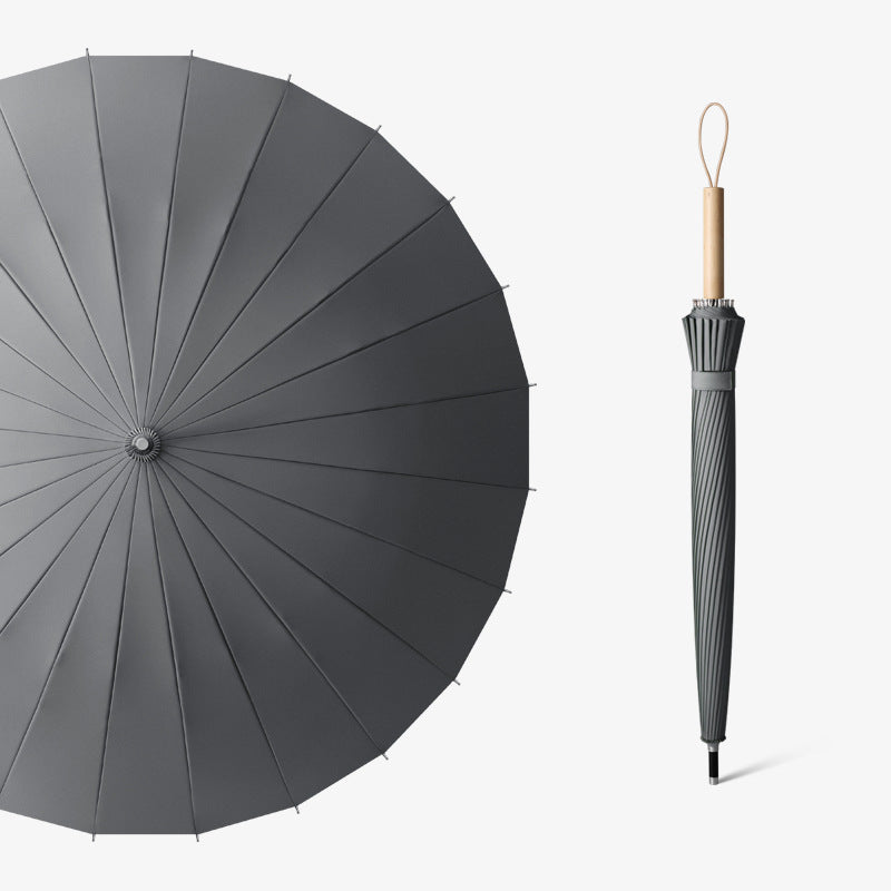 Damen eleganter Faltschirm mit ergonomischem Holzgriff und windresistenter Struktur Karnz