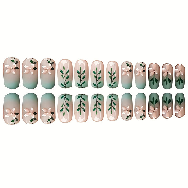 Floral Design Press-On Nail Set Karnz