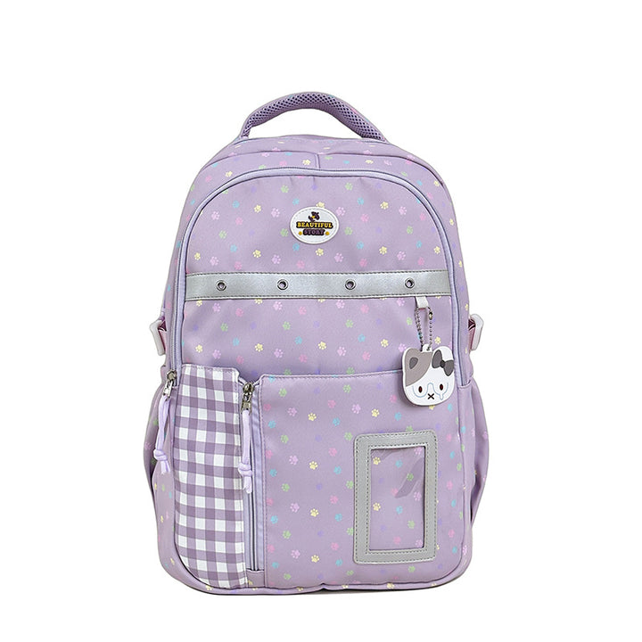 Blumenmuster Multi-Taschen Rucksack Karnz