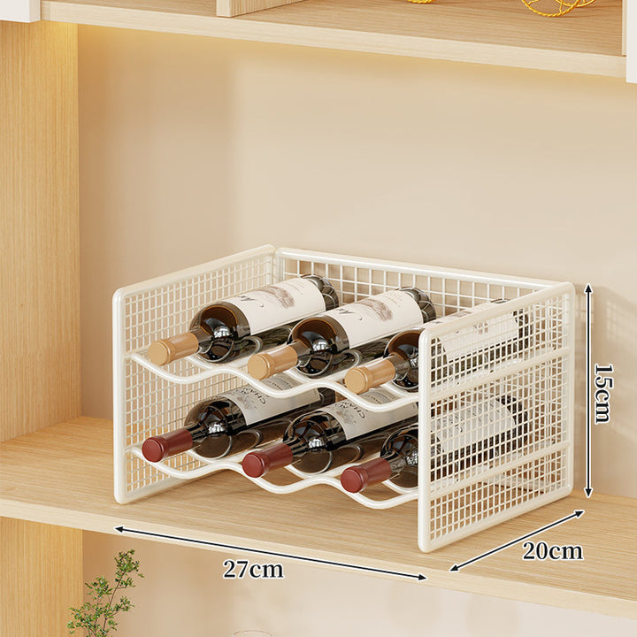 Kompakter Tisch Metall Draht Weinflaschen Organizer