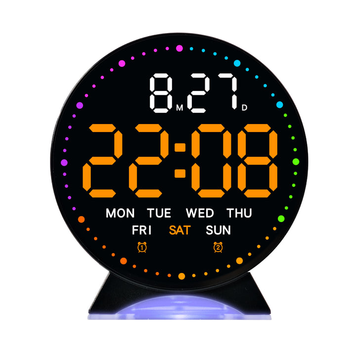 Digitaler Alarmwecker mit farbiger LED-Anzeige Karnz