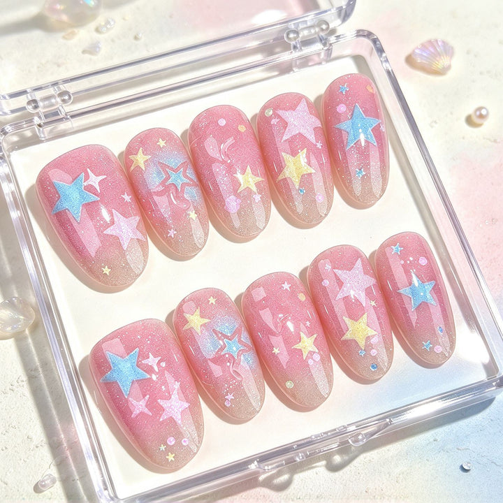 Sternmuster Press-On Nagelset