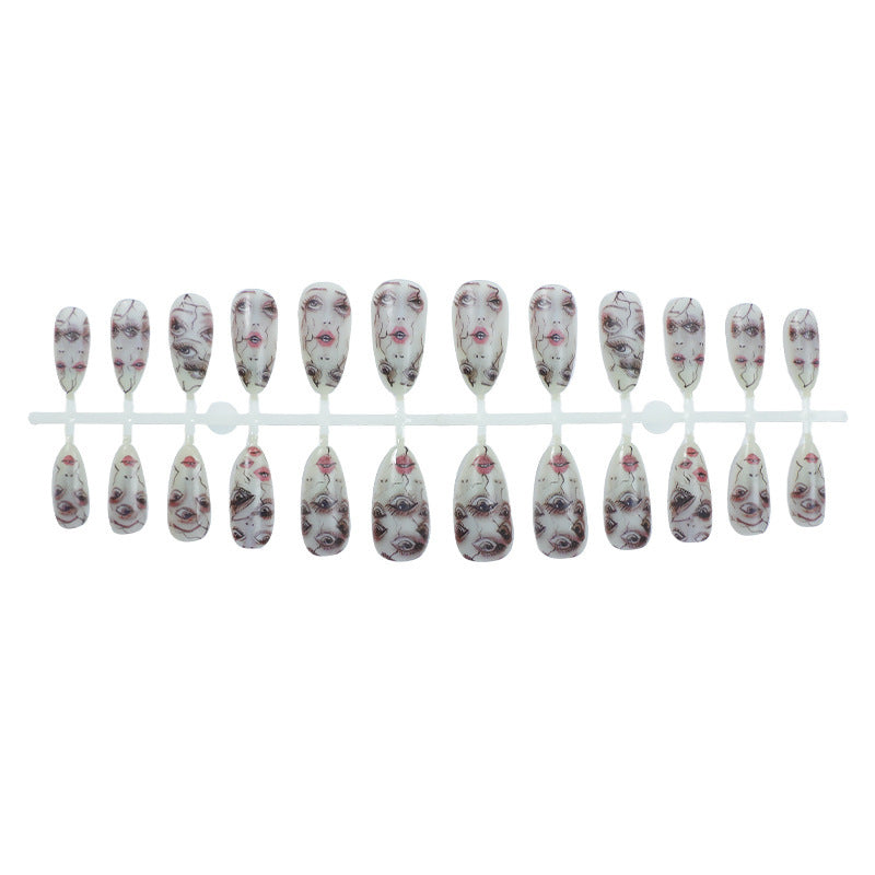 Kunstnagelset mit einzigartigen Gesichtsdesigns Karnz