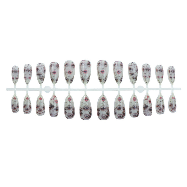 Kunstnagelset mit einzigartigen Gesichtsdesigns Karnz