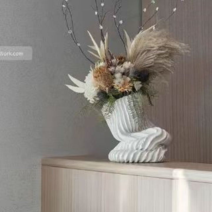 Künstlerische Textur Steingut Vase