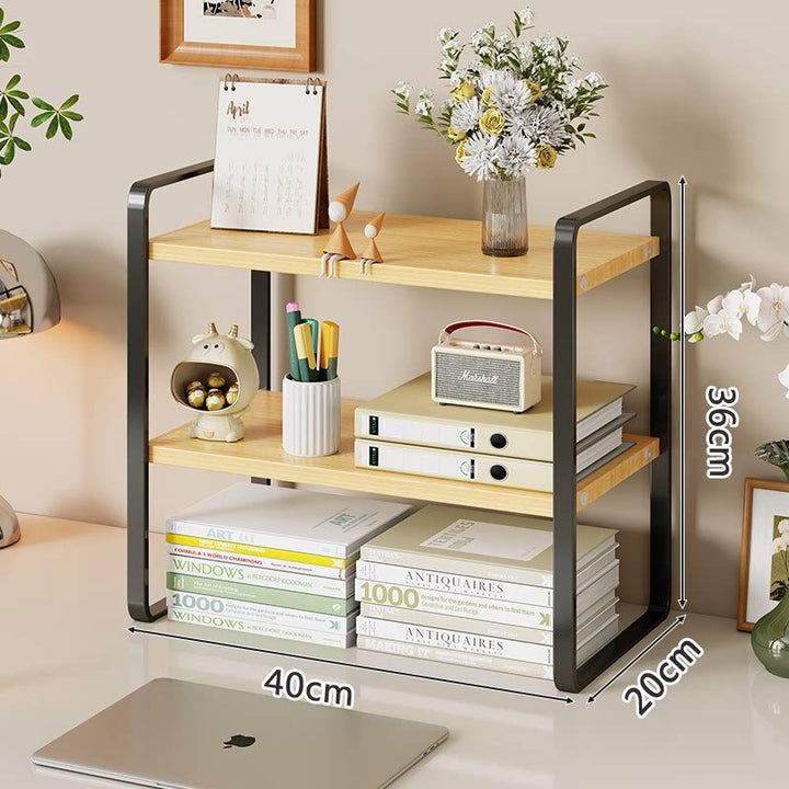 Kompakte Metall Desktop Zwei-Ebenen Organizer Regal Erhöhung