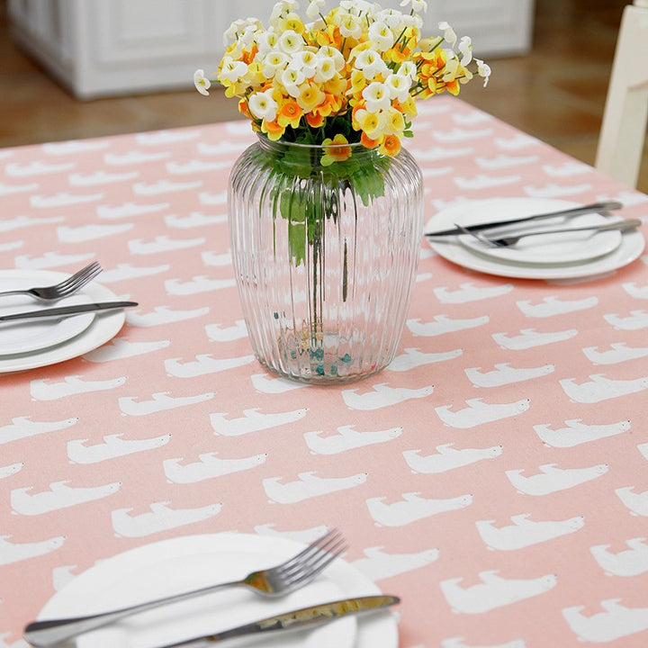 Fun Polar Bear Print Tischdecke
