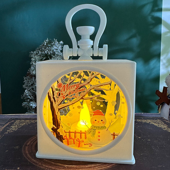 Dekorative Weihnachtslaterne mit LED-Beleuchtung