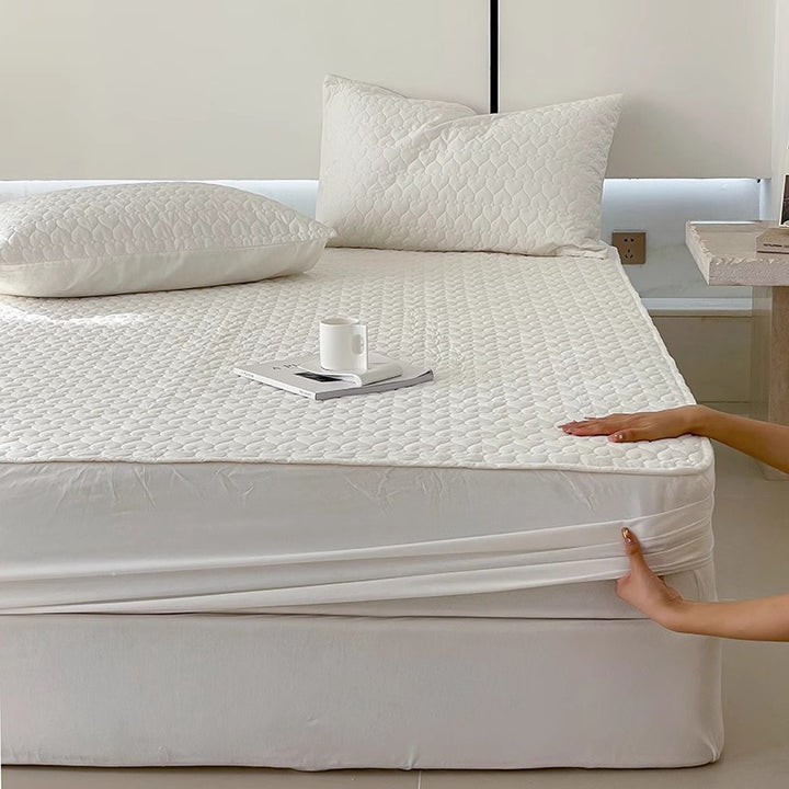 Ge quilted passgenau Matratzenauflage mit tiefem Bezug und atmungsaktivem Mikrofaser-Oberteil