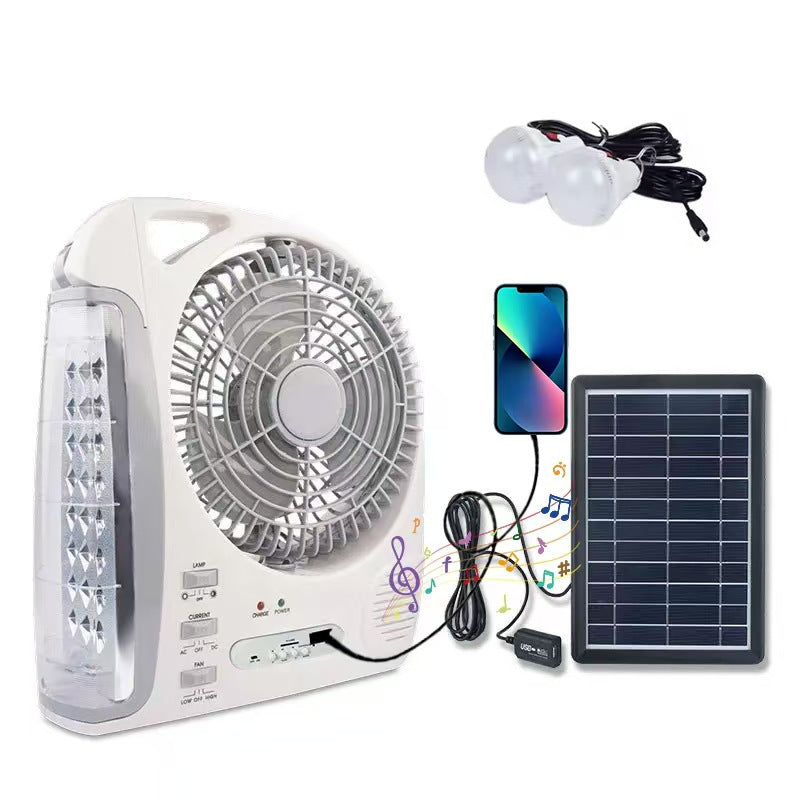 Damen tragbarer Solar-Ventilator mit integrierter LED-Beleuchtung Karnz
