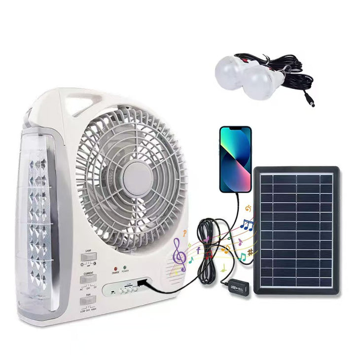 Damen tragbarer Solar-Ventilator mit integrierter LED-Beleuchtung Karnz
