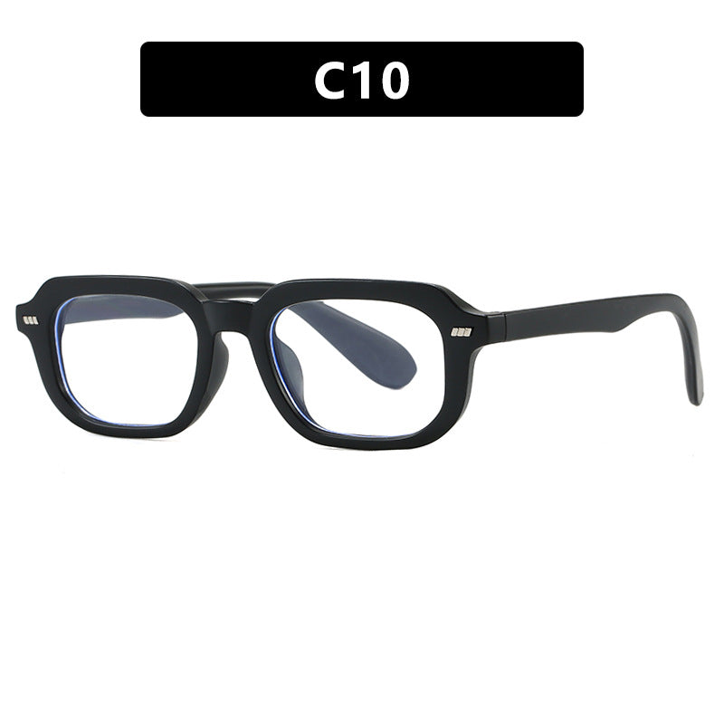 Damen quadratische Sonnenbrille mit hochglänzendem transparentem Rahmen und polarisierenden Gläsern Karnz