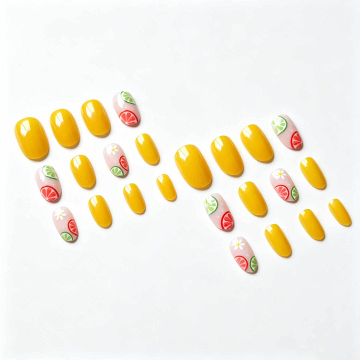 Kreatives zitrusinspiriertes Nail Art Set