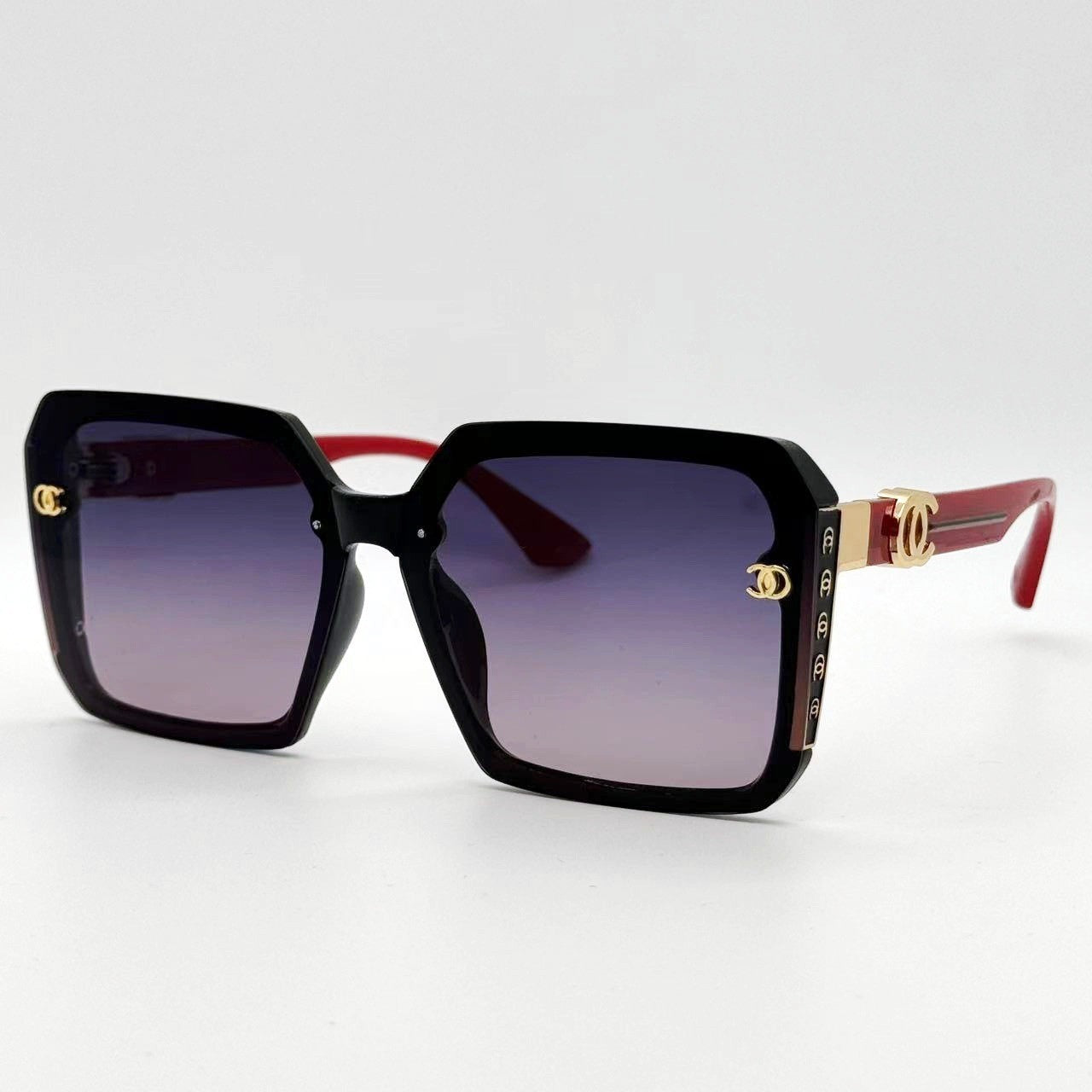 Damen Modische Sonnenbrille mit markantem eckigen Rahmen und luxuriösen Akzenten Karnz