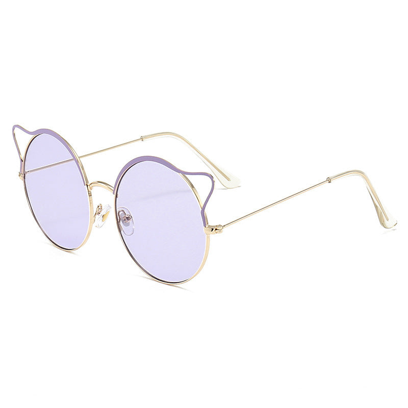 Modische Cat-Eye Sonnenbrille mit Verspiegelten Gläsern Karnz