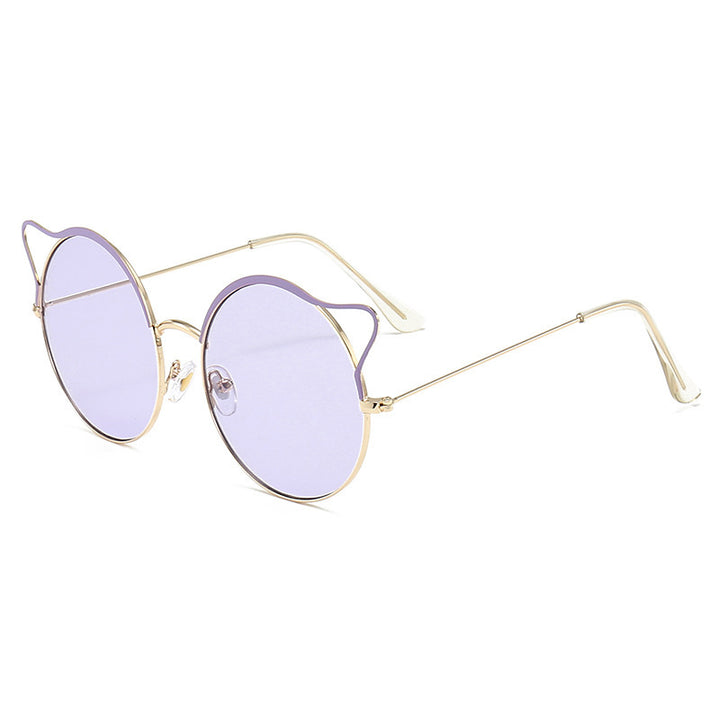 Modische Cat-Eye Sonnenbrille mit Verspiegelten Gläsern Karnz