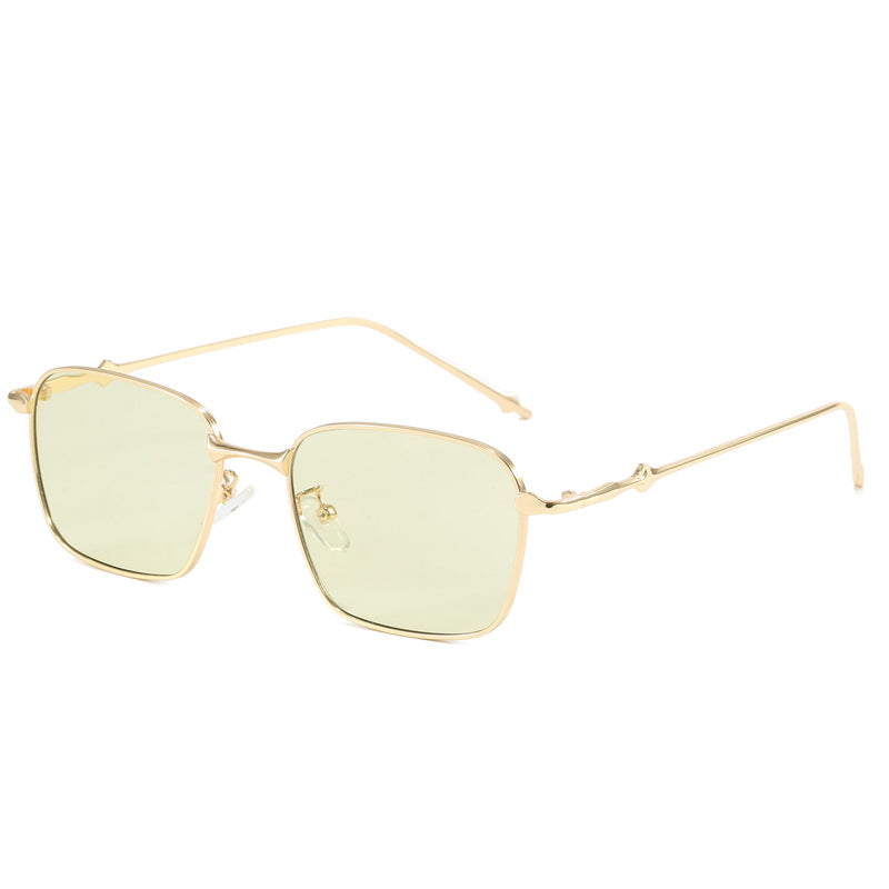 Damen elegante quadratische Sonnenbrille mit hochwertigem Metallrahmen Karnz