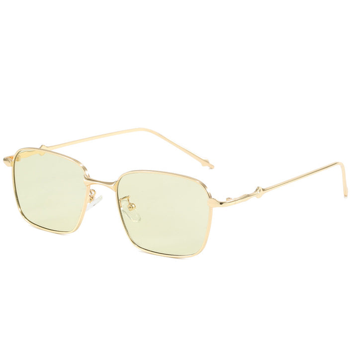 Damen elegante quadratische Sonnenbrille mit hochwertigem Metallrahmen Karnz