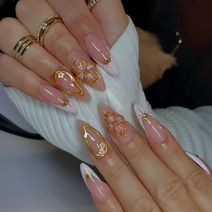Künstlerische Lange Stiletto Nagelverlängerungen Karnz