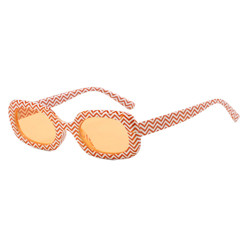 Damen oversized Sonnenbrille mit ausgefallenem Muster Karnz