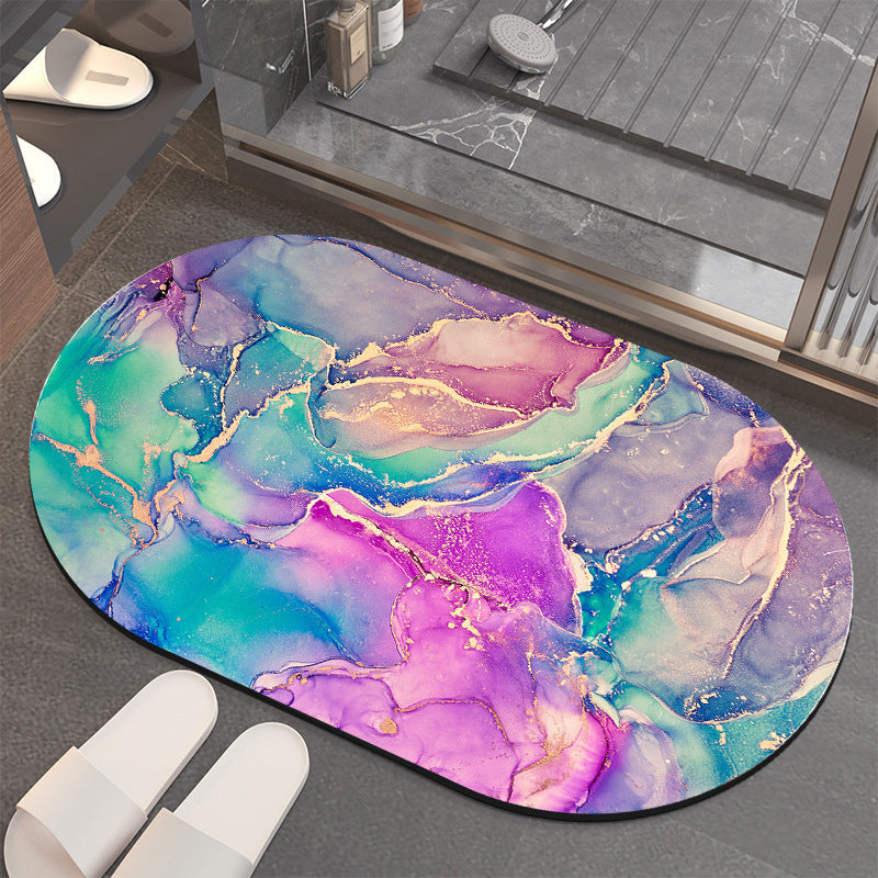Luxuriöse Abstract Marmor Badematte Karnz