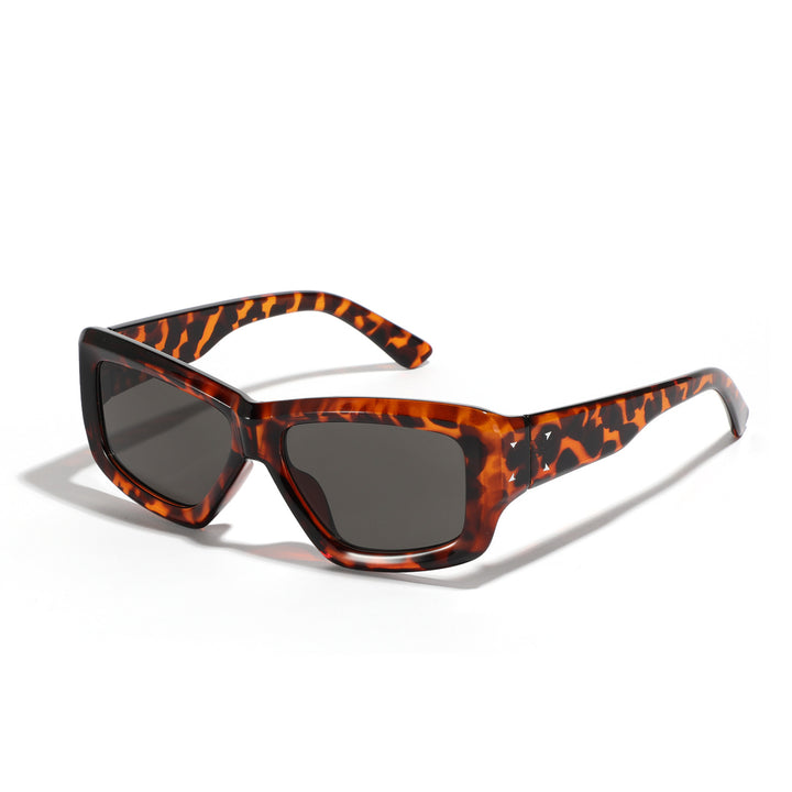 Damen oversized geometrische Sonnenbrille mit modernem Rahmen Karnz