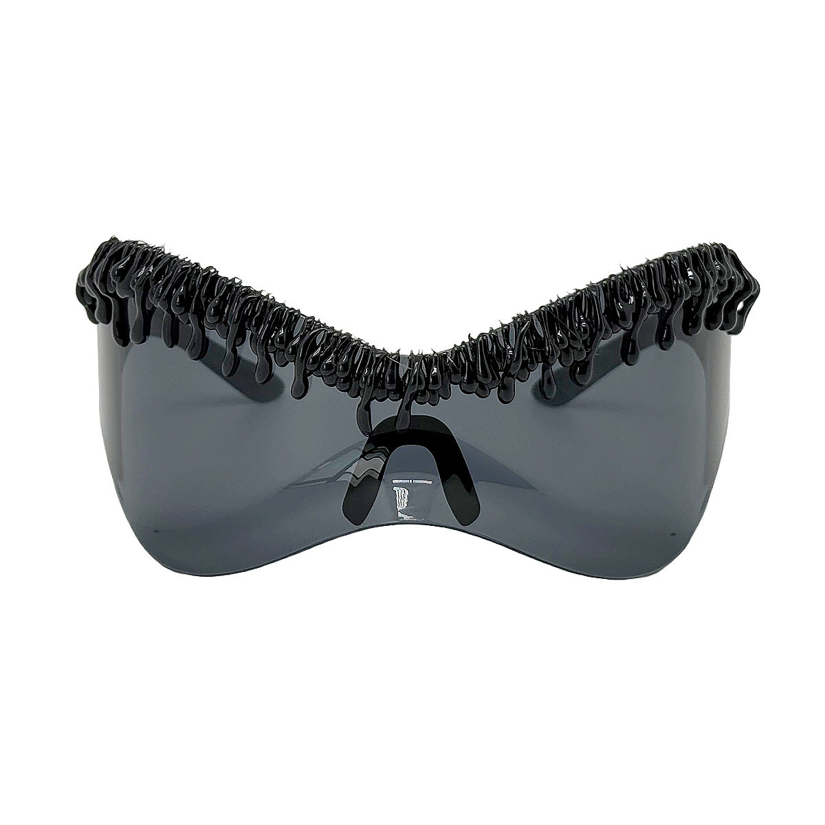 Damen futuristische Schutzbrille mit einzigartigem Wellenrahmen Karnz