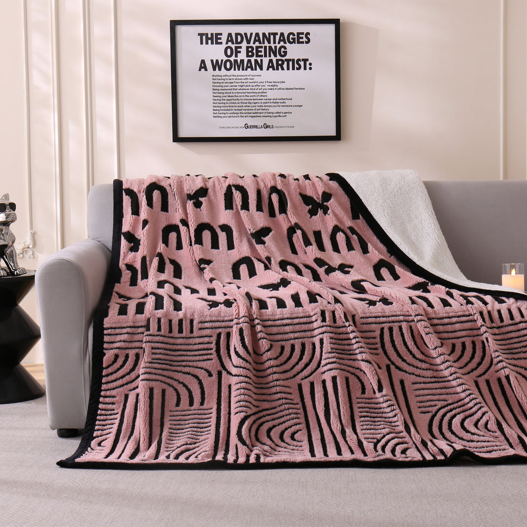 Chic Floral Pattern Wurfdecke Karnz