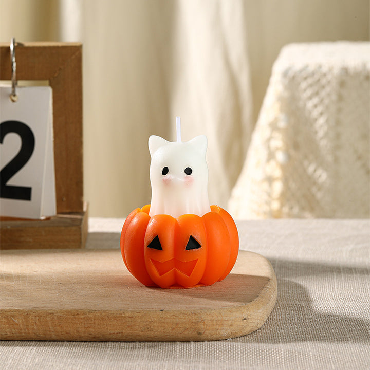 Neuheit Halloween Welpe-in-Kürbis dekorative Wachskerze