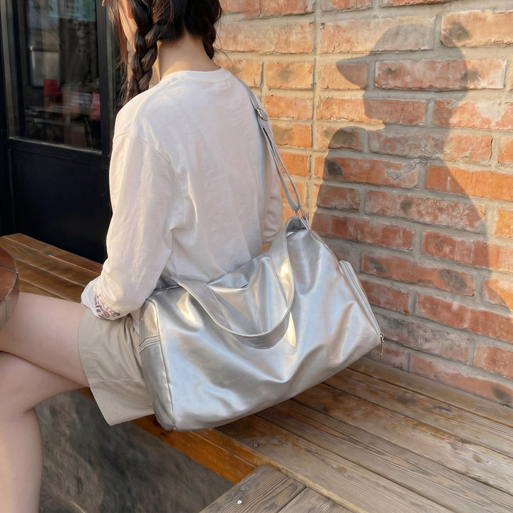 Stylische Leder Reisetasche Karnz
