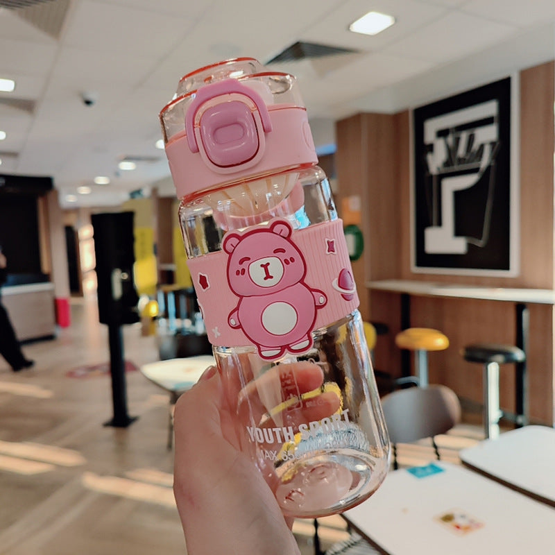 Damen Verspielte Wasserflasche mit Gummihandgriff Karnz