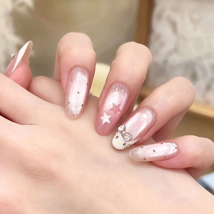 Premium Glitzernde Press-On Nagelerweiterungen Karnz