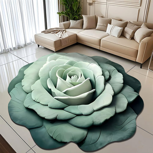 Floral-Themen Plüsch Bereichsteppich