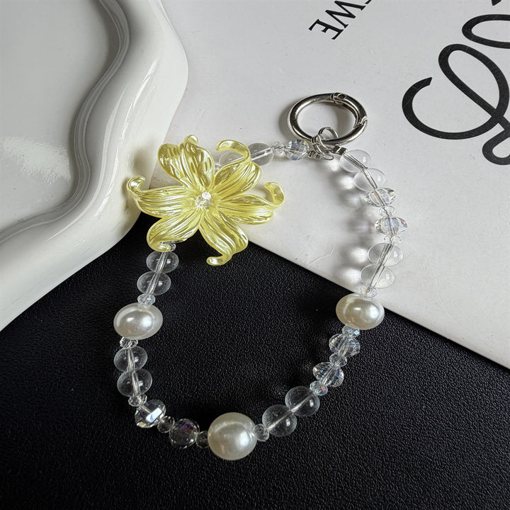 Elegante Blumen-inspirierte Perlen-Schlüsselanhänger Karnz