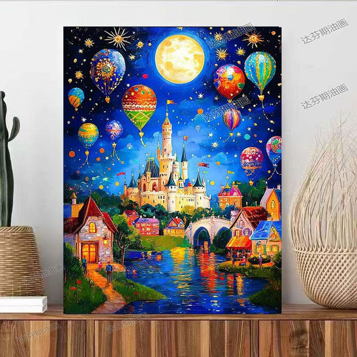 Fantasy Landschaft Leinwand Kunstdruck Karnz