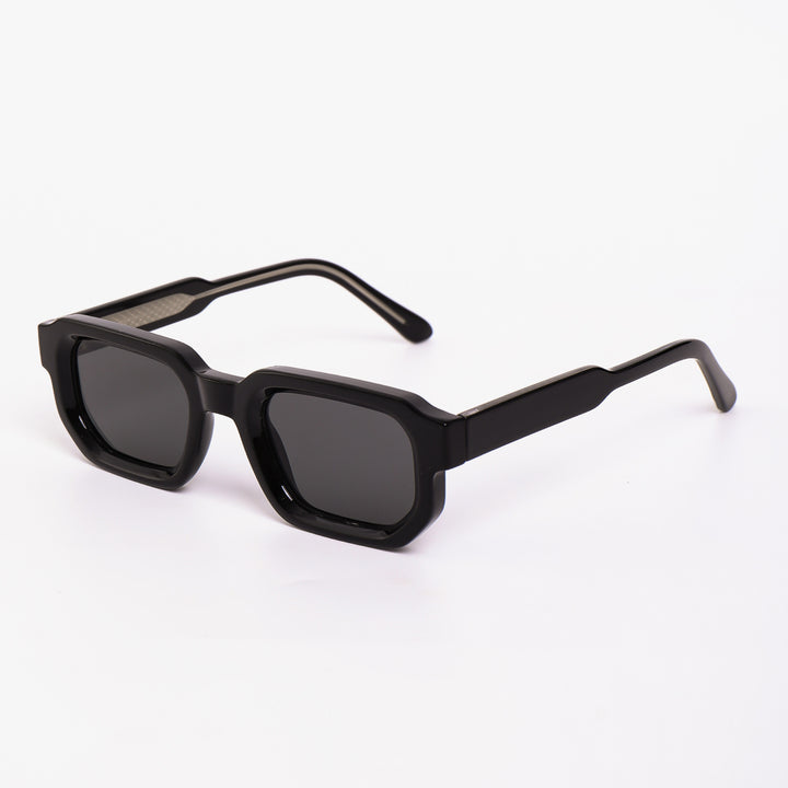 Damen Sonnenbrille im futuristischen Design mit glänzendem Rahmen und modischen Gläsern Karnz